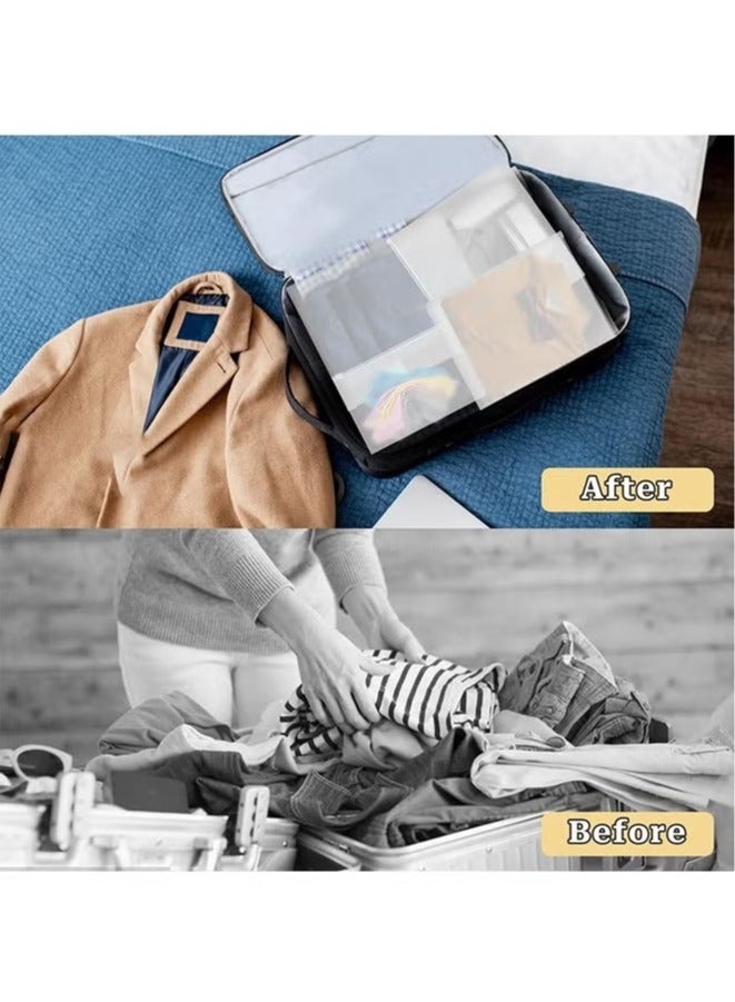 ZVEV 30 Packs Multi-size Travel Bags Large Clear Frosted Travel Packing Zip Lock Bags Pouch for Travel Clothes Shoes Cosmetics Suitcases - Image 4