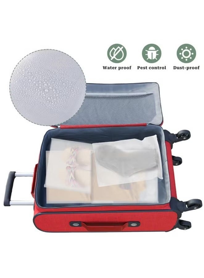 ZVEV 30 Packs Multi-size Travel Bags Large Clear Frosted Travel Packing Zip Lock Bags Pouch for Travel Clothes Shoes Cosmetics Suitcases - Image 5