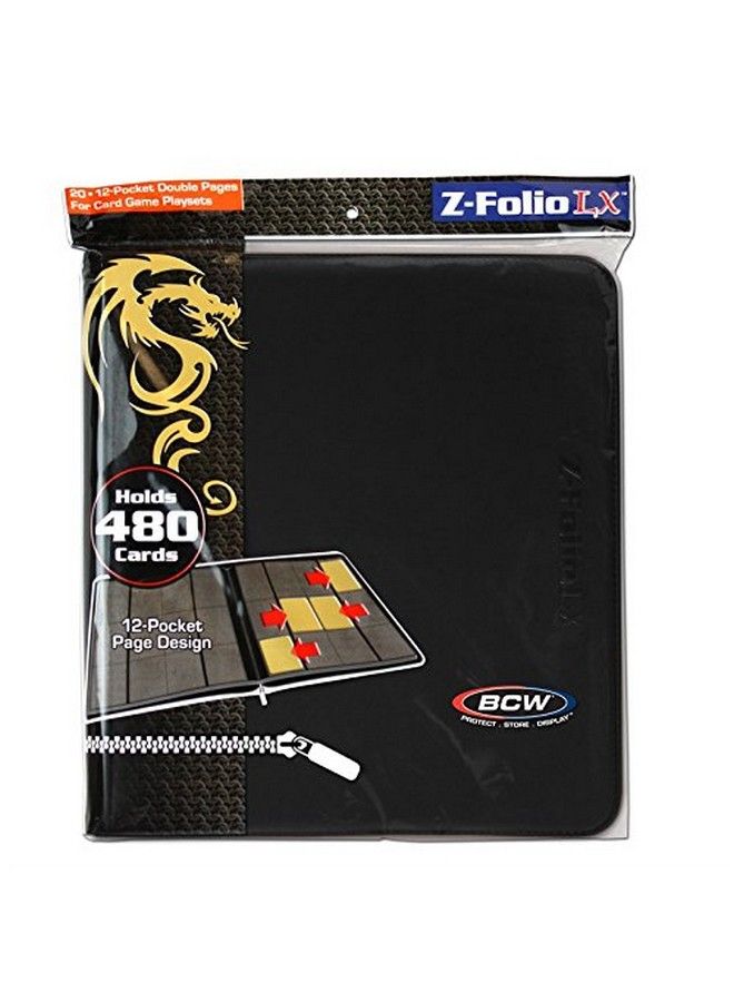BCW 12 Pocket Z Folio Lx Trading Card Albums Black - Image 5