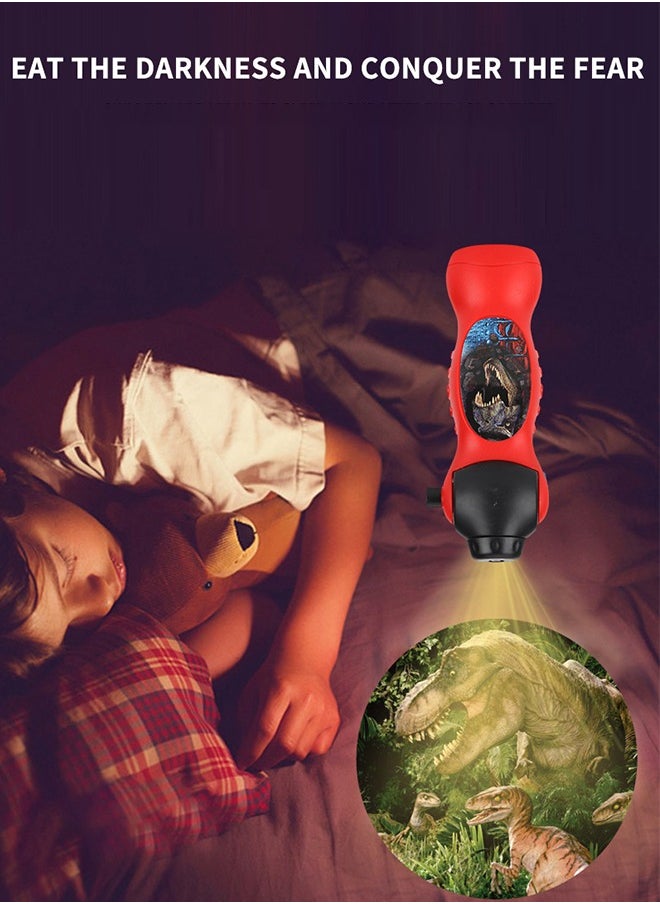 GROIC - Children Projector Flashlight, Light-Emitting Toys 24 Dinosaur Patterns Torch Projection Light Kids Sleep Bedding Story Early Educational Toy for Child Infant Toddler - Image 1