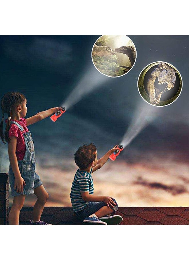 GROIC - Children Projector Flashlight, Light-Emitting Toys 24 Dinosaur Patterns Torch Projection Light Kids Sleep Bedding Story Early Educational Toy for Child Infant Toddler - Image 1
