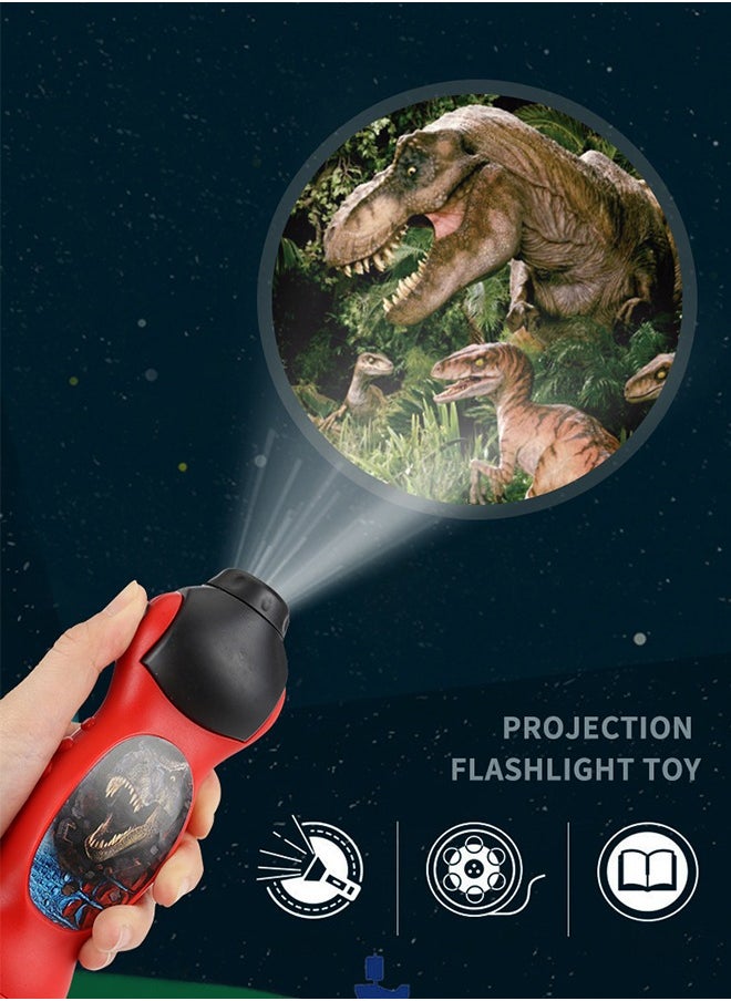 GROIC - Children Projector Flashlight, Light-Emitting Toys 24 Dinosaur Patterns Torch Projection Light Kids Sleep Bedding Story Early Educational Toy for Child Infant Toddler - Image 1