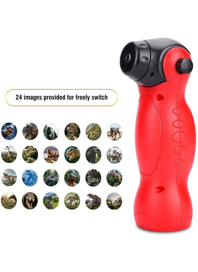 GROIC - Children Projector Flashlight, Light-Emitting Toys 24 Dinosaur Patterns Torch Projection Light Kids Sleep Bedding Story Early Educational Toy for Child Infant Toddler - Image 1