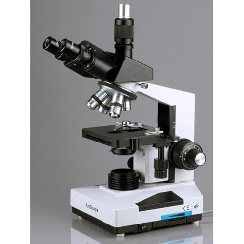 AmScope 40X-2000X LED Trinocular Biological Compound Microscope, White, T490B-LED - Image 5