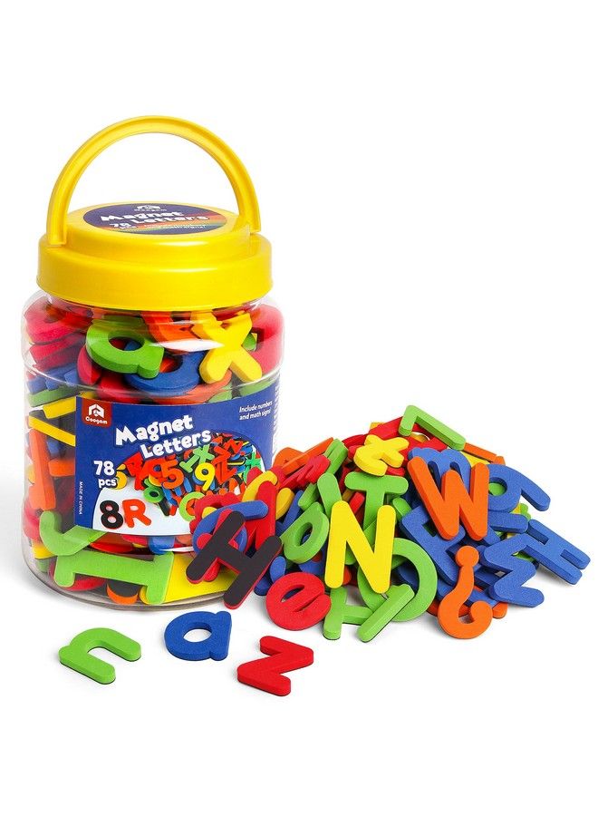 Coogam Eva Magnetic Letters Numbers 78 Pcs Alphabet Abc 123 Fridge Magnets Colorful Educational Toy Set Preschool Learning Spelling Counting Uppercase Lowercase Math For 3 4 5 Years Kid - Image 1