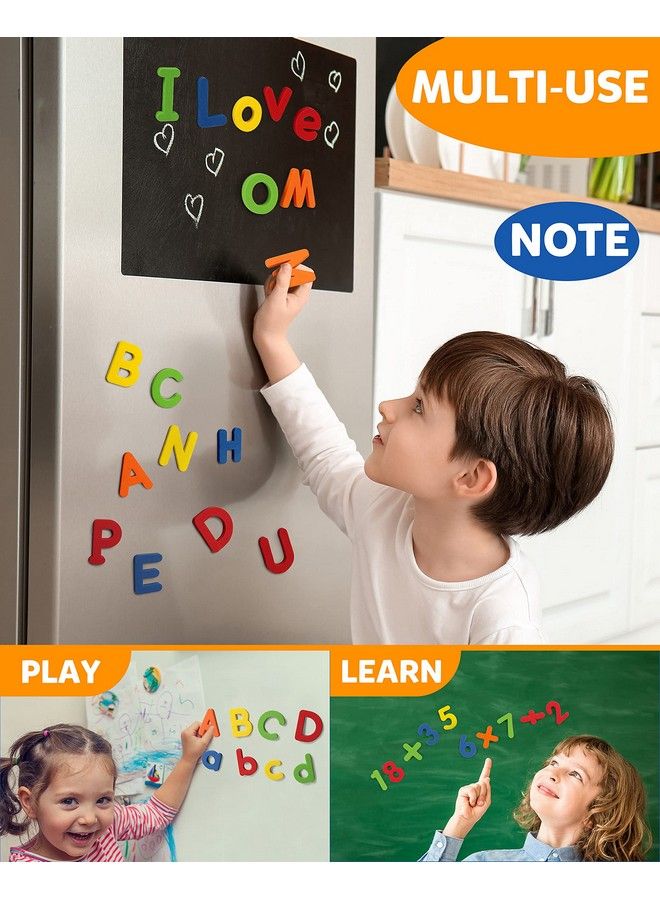 Coogam Eva Magnetic Letters Numbers 78 Pcs Alphabet Abc 123 Fridge Magnets Colorful Educational Toy Set Preschool Learning Spelling Counting Uppercase Lowercase Math For 3 4 5 Years Kid - Image 4