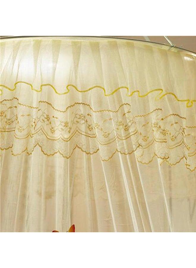 شبكة قبة سرير أنيقة من البوليستر كريمي 100 سنتيمتر - Image 2