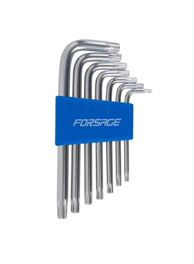 فورساج طقم مفاتيح توركس على شكل L 7pcs (T10, T15, T20, T25, T27, T30, T40), in plastic holder - Image 2