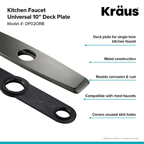 Kraus Deck Plate for Kitchen Faucet in Oil Rubbed Bronze DP02ORB - Image 3