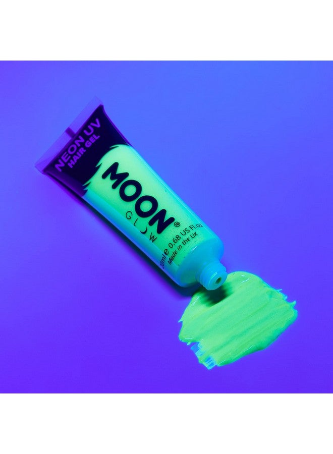 Moon Glow Blacklight Neon Uv Hair Gel 0.67Oz Intense Green Temporary Wash Out Hair Color Spike And Glow - Image 3
