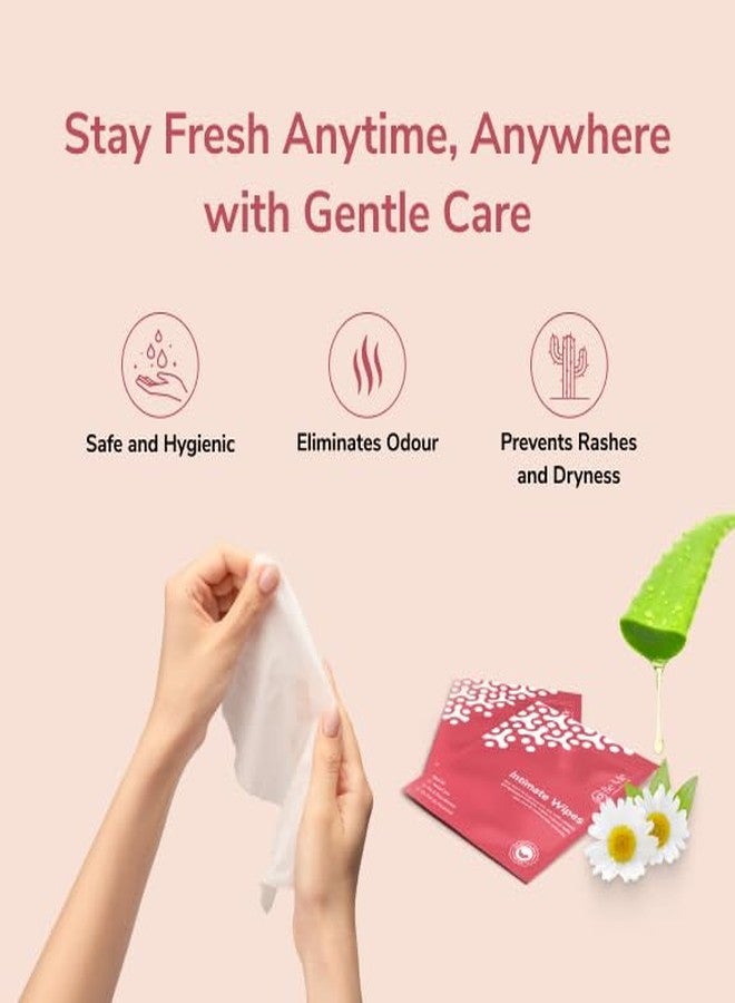 Beme Be Me Intimate Wipes | pH Balanced | Period Care| Aloe Vera & Chamomile Extracts | Alcohol-Free Travel Friendly Feminine Wrapped Wipes - (Pack of 4, 40 Wipes Sachet) - Image 3