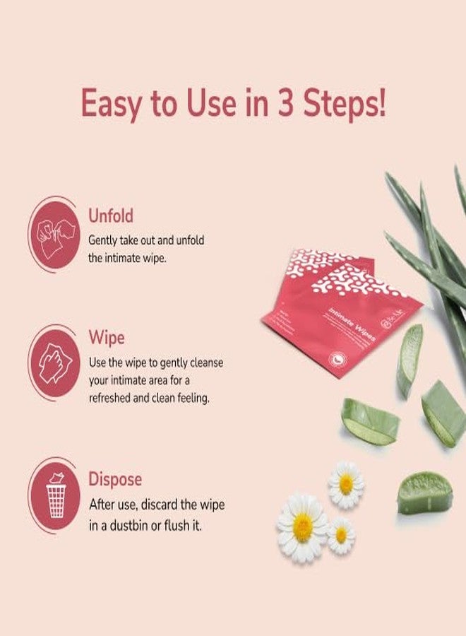 Beme Be Me Intimate Wipes | pH Balanced | Period Care| Aloe Vera & Chamomile Extracts | Alcohol-Free Travel Friendly Feminine Wrapped Wipes - (Pack of 4, 40 Wipes Sachet) - Image 2