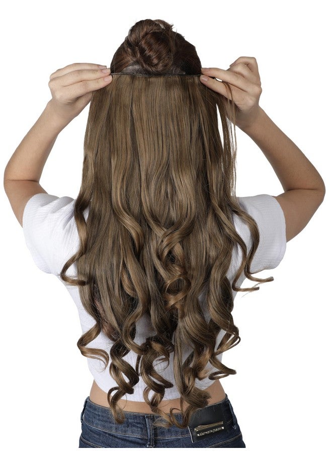 Thrift Bazaar Wigs Curly Hair Extension For Women, Women's Natural Brown 5 Clip in Wavy, Adult Access Portable, Easy to use, Quick Installation (22 inches) (34 Cm) (Pack of 1) - Image 3