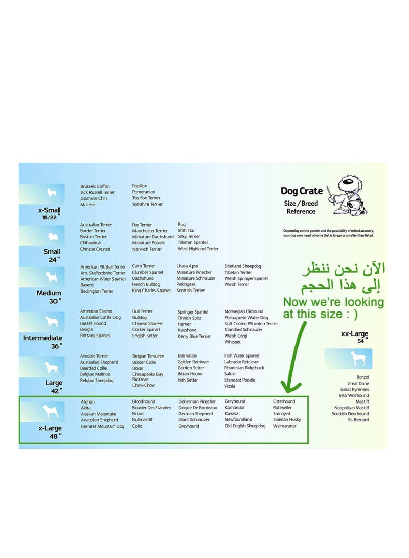 أن ان سي بيتس قفص كلاب قابل للطي مع سلك معدني متين، وأبواب قابلة للقفل، وصينية قابلة للإزالة، وحظيرة لعب متينة لجميع السلالات، ومثالي للاستخدام الداخلي/الخارجي وسهل التجميع، 107 سم (أسود) - Image 5