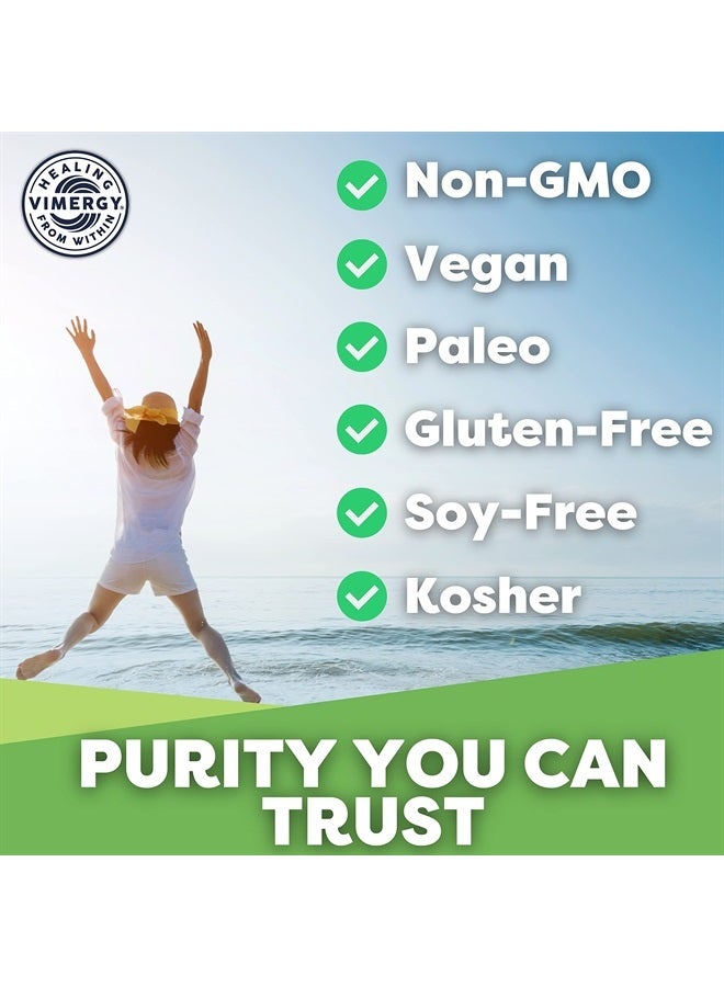 Vimergy سيلري فورس ®، 60 حصة – دعم الأعصاب والعضلات والخلايا - مزيج قوي من المغنيسيوم، الإينوزيتول، L-جلوتامين، L-توراين وكولين – غير معدّل وراثياً، خالي من الغلوتين، كوشير، بدون صويا، نباتي، باليو - Image 4