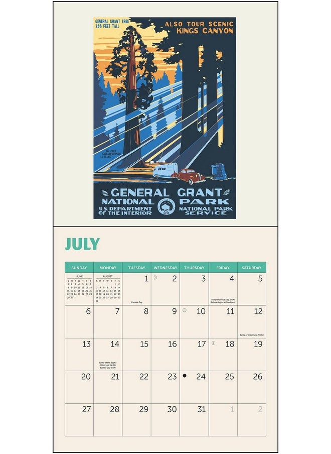 Ziga Media National Parks-Poster Art Of The Wpa Mini Wall Calendar 2025, 7" X 7"  - Image 3
