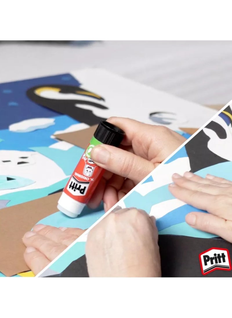 Pritt Stick Glue, Kid Safe Glue for Crafts Universal Strong Adhesive for School and Office 2pcs x 11g Stick  - Image 5