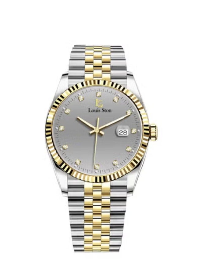 Louis Ston Men's waterproof watch, high quality steel