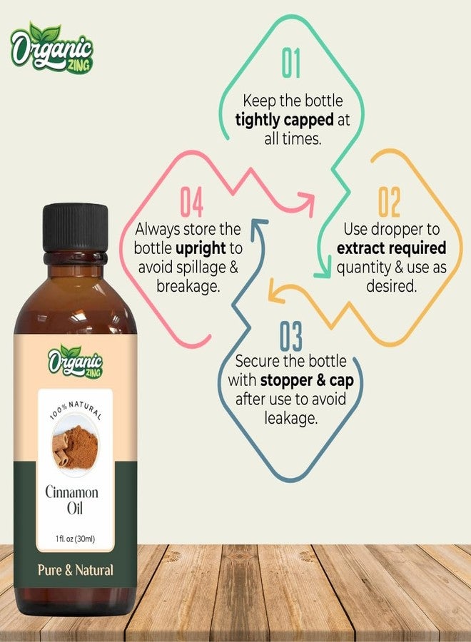 ORGANIC ZING زيت القرفة العضوي (Cinnamomum verum) | زيت عطري نقي وطبيعي للعناية بالبشرة، والروائح العطرية، والموزع - 30 مل / 1.01 أونصة سائلة - Image 5