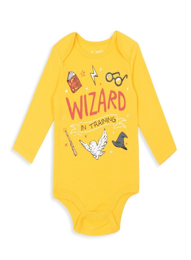 Harry Potter Baby Boys 3 Pack Long Sleeve Bodysuits Multicolor 18 Months - Image 4