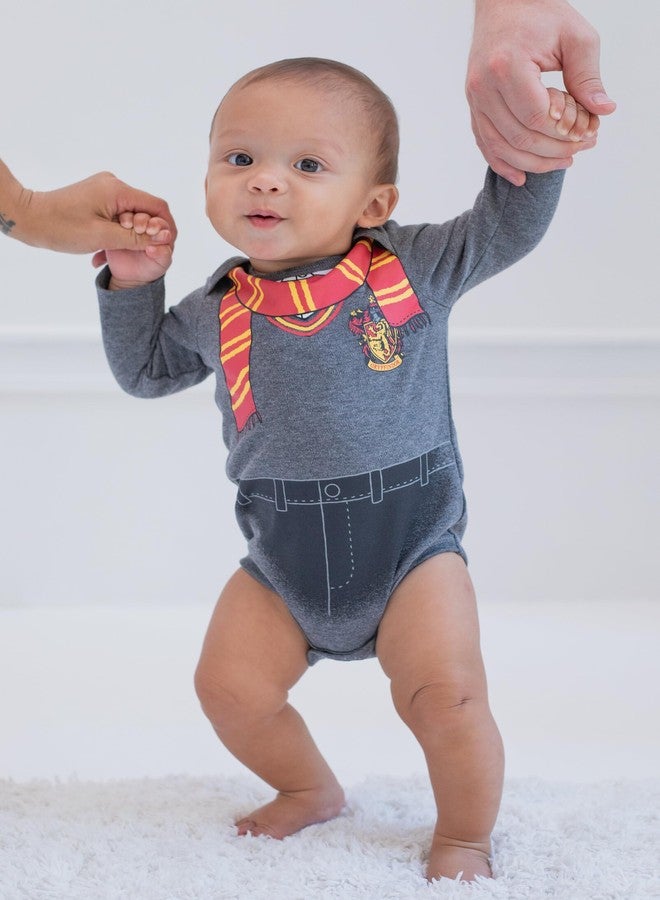 Harry Potter Baby Boys 3 Pack Long Sleeve Bodysuits Multicolor 18 Months - Image 2