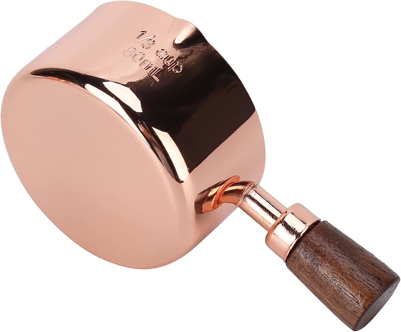 Anti topple design SIXRUN Rose Gold Stainless Steel Sauce Pan, Multifunctional Sauce Cup with Composite Wood Handle, for Condiments Seasonings Appetizers Restaurants Picnics (1/3cup) Wide use compliant quality Flexible trendy construction Flexible use switching Worldwide simple practical design Cost effective upgraded craftsmanship Balanced weight Heavy load resistant Trendy budget practical design Natural tone color options Economical varied sizing picks All condition fit Pre-stock well-packed goods Diverse use resistant crafted quality Practical design alternatives Set product combo compatible Multi warehouse process Upgraded general grade quality Changing environment compatible Simple multi-feature universal build Flexible sizing options Remote area delivery Growing order stock support Assorted color options Widely used design - Image 4