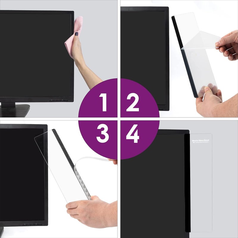 Office computer desk accessory: sticky note holder, transparent 2PCS - Image 5