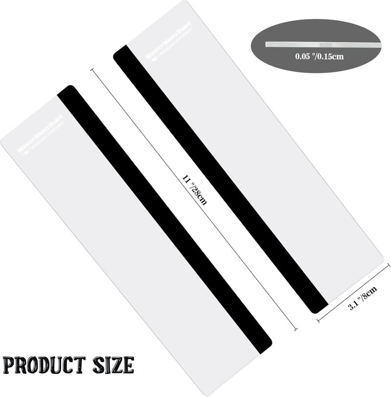 Office computer desk accessory: sticky note holder, transparent 2PCS - Image 3