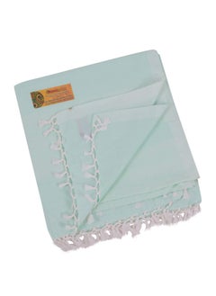 EthnicAlive Ethnic Alive Bhagalpuri Handloom Soft Organic Solid Plain Green Chadar  - Image 2