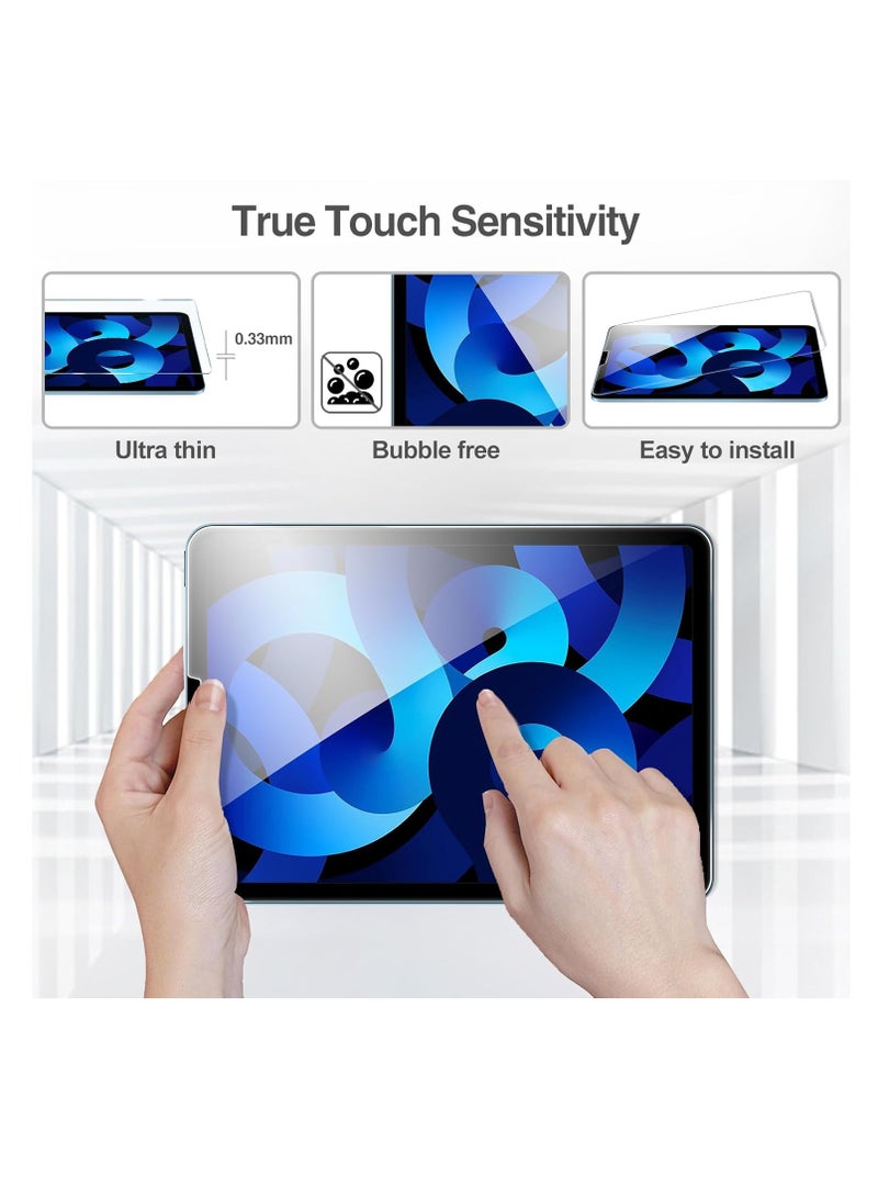 HD Clear Tempered Glass Screen Protector for Apple iPad Air 5th, 4th 10.9 Inch (2022,2020) / iPad Pro 11 inch (2022) - Ultra-Thin 0.33mm Thickness, Bubble-Free Application