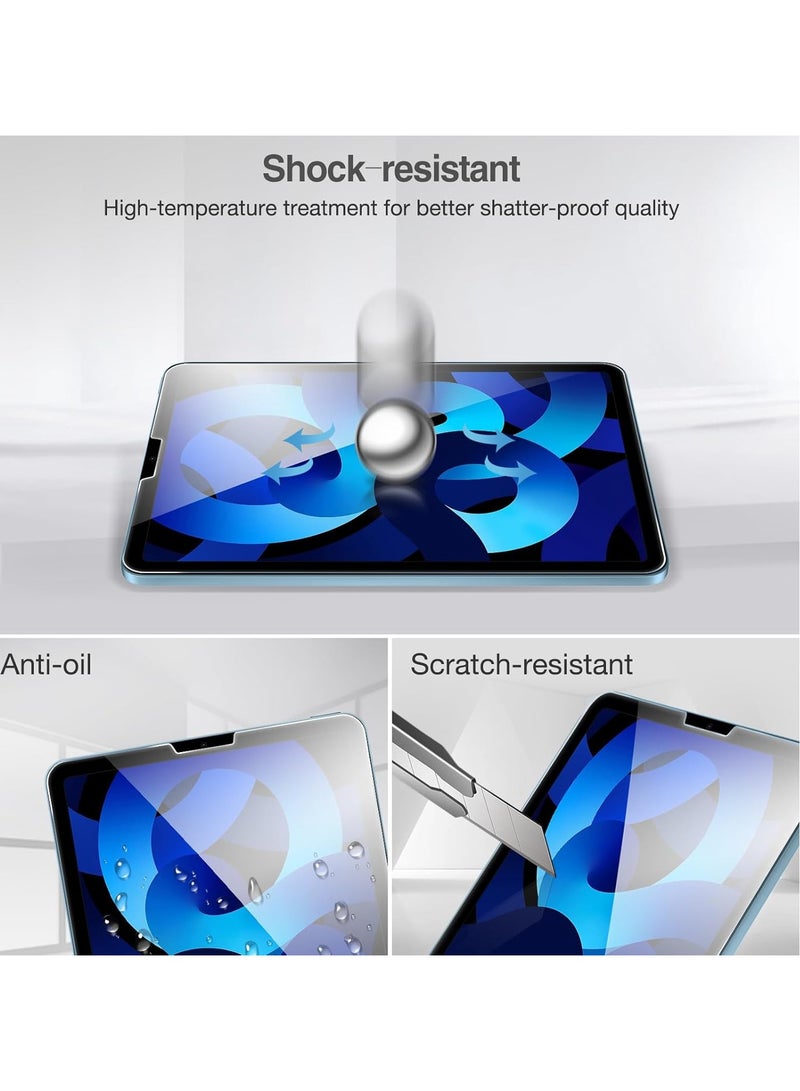 HD Clear Tempered Glass Screen Protector for Apple iPad Air 5th, 4th 10.9 Inch (2022,2020) / iPad Pro 11 inch (2022) - Ultra-Thin 0.33mm Thickness, Bubble-Free Application