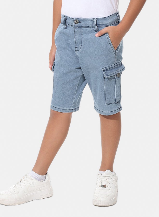 Andora Blue Baggie with Side Pockets Short Jeans_Blue Baggie - Image 4