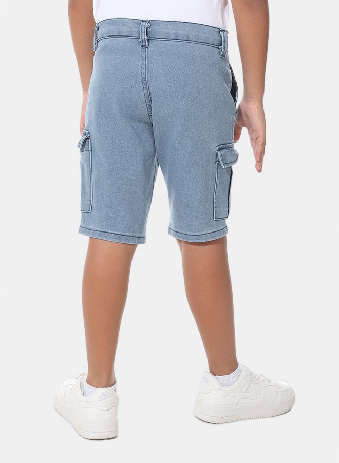 Andora Blue Baggie with Side Pockets Short Jeans_Blue Baggie - Image 3