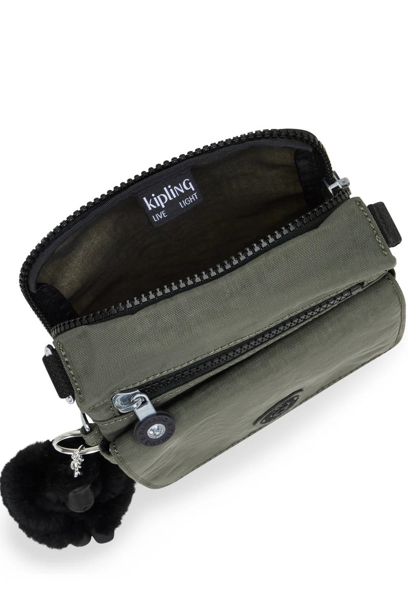 kipling New Eldorado Small Female Crossbody Bag - Green Moss - Image 3