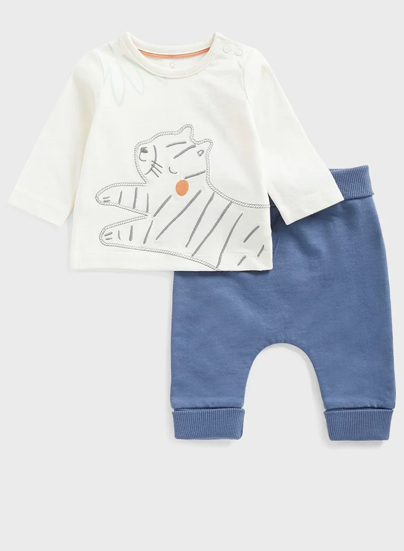 mothercare Tiger T-Shirt and Jogger Set
