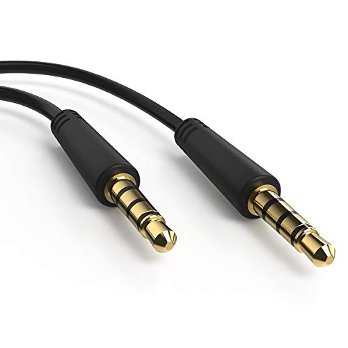 Ancable 6 Ft Cord 3.5mm Screen-to-Screen Audio and Video AV AUX Cable for Insignia Dual Screen Portable DVD Player - Image 1