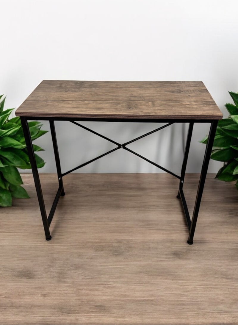 Metal Excellence Desk 80*40cm, easily assembled and disassembled - Brown - Image 3