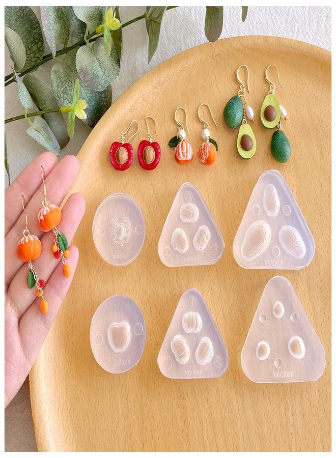 Keoker Fruit Polymer Clay Earring Molds, 3D Shape Silicone Molds for Clay, Polymer Clay Tools - Image 1