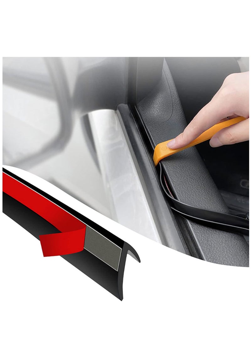 Generic - Auto Window Sealing Strip, 3.6m/11.8ft Auto Glass Adhesive Strip, V-Window Seal Universal Self Adhesive Suitable for Windproof, Vibration Abnormal Noise, Noise Reduction - Image 1
