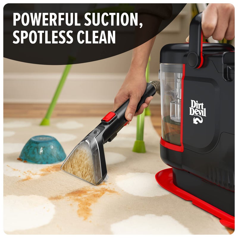 Dirt Devil Portable Spot Cleaner Machine for Carpet and Upholstery, Powerful Suction Spot Cleaning Machine with Versatile Tools, Pair with Dirt Devil Portable Spot Cleaner Solution - Image 2