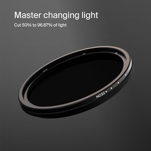 Urth 55mm ND2-32 Variable ND Lens Filter (Plus+) — 1-5 Stop Range, Ultra-Slim 20-Layer Nano-Coated Neutral Density Filter for Cameras - Image 2
