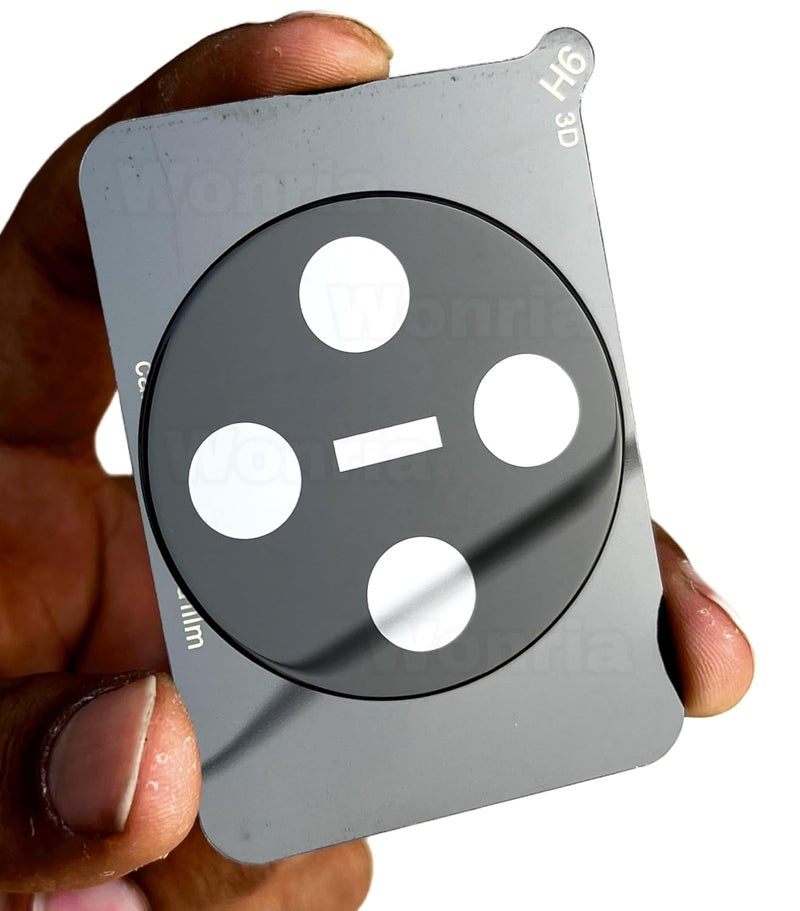 WonRia ® حزمة 1 - واقي عدسة الكاميرا الخلفية لجهاز iQOO Z10 5G [3D بريميوم] - أسود - Image 2