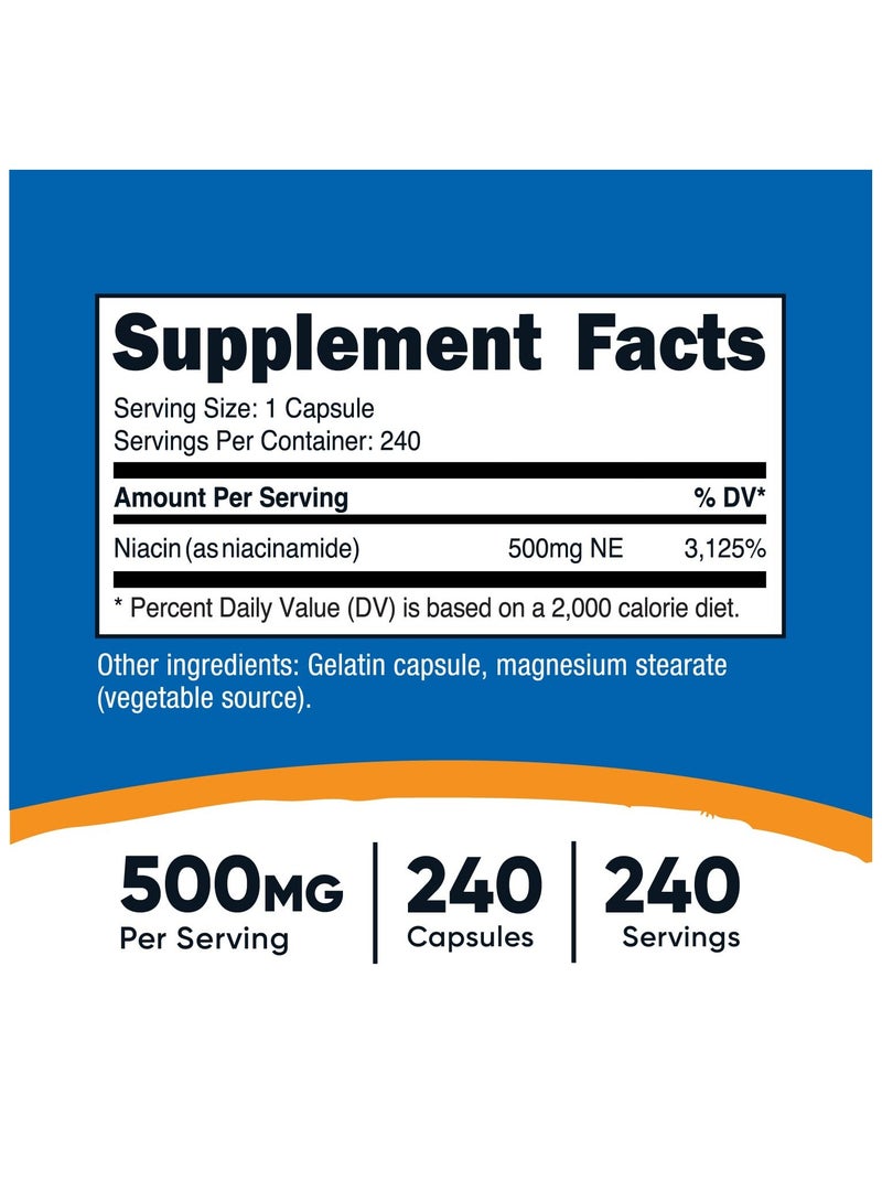 Nutricost Niacin (Vitamin B3), 500MG Per Serving |240 Capsules | 240 SERVINGS - Image 4