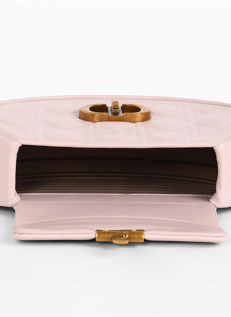 Haute Sauce The Quilted Curve Sling Bag - Nude Pink
