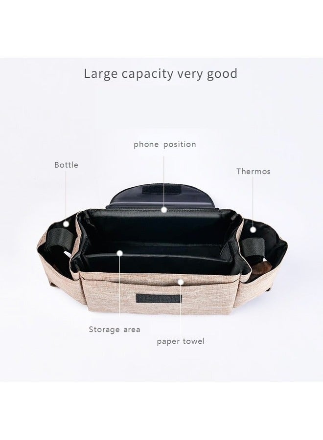 Double Stroller Organizer with Cup Holder,Parent Console Double Jogging Stroller Organizer - Image 3