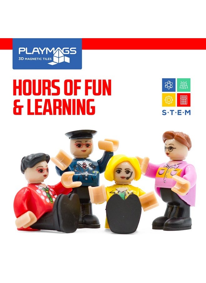 Playmags Playmags Magnetic Figures Community Set of 15 Pieces - Play People Perfect for Magnetic Tiles Building Blocks - STEM Learning Toys Children - Magnet Tiles Expansion Accessories Pack (Styles May Vary)  - Image 4