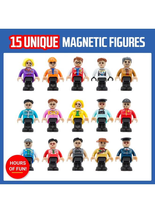 Playmags Playmags Magnetic Figures Community Set of 15 Pieces - Play People Perfect for Magnetic Tiles Building Blocks - STEM Learning Toys Children - Magnet Tiles Expansion Accessories Pack (Styles May Vary)  - Image 2