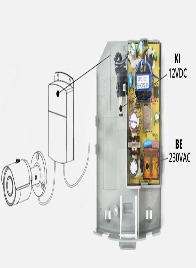 ادابتر 12 فولت ضد الماء, لكاميرات المراقبة , سويتشات
