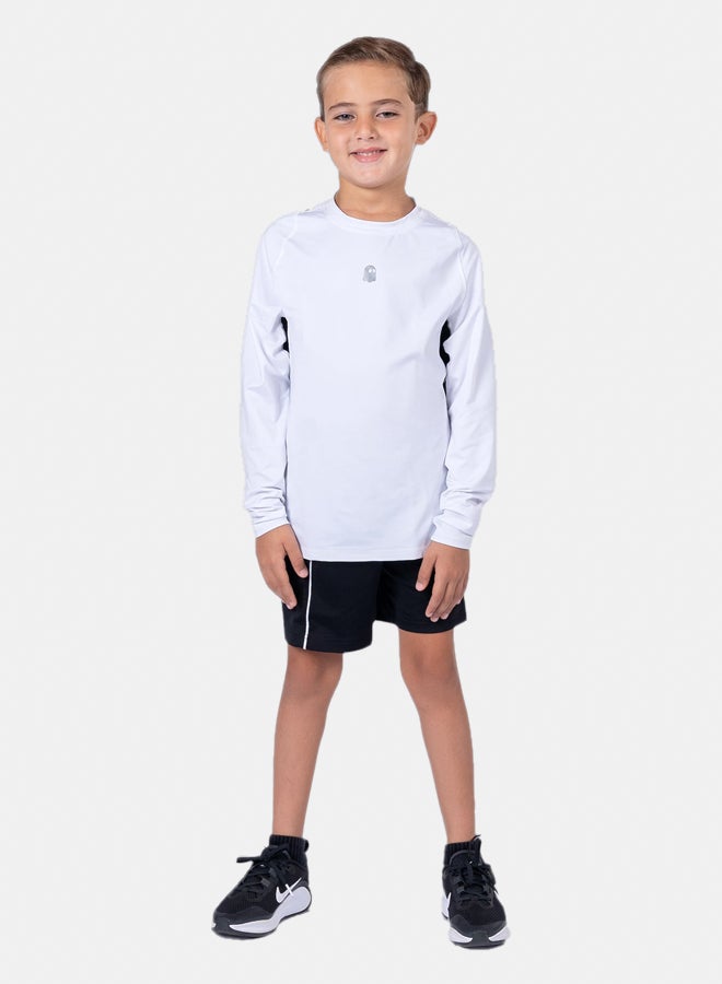 Ghost Unisex Long Sleeve Base Tee - White - Image 1