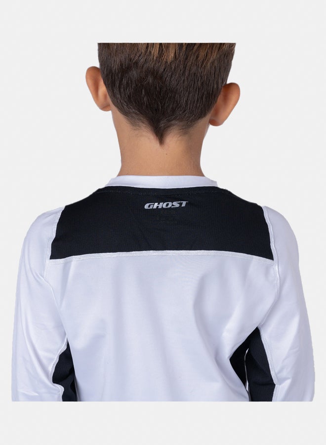 Ghost Unisex Long Sleeve Base Tee - White - Image 3